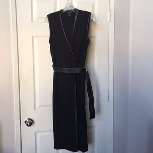 St John Wool and contrast Leather Dress